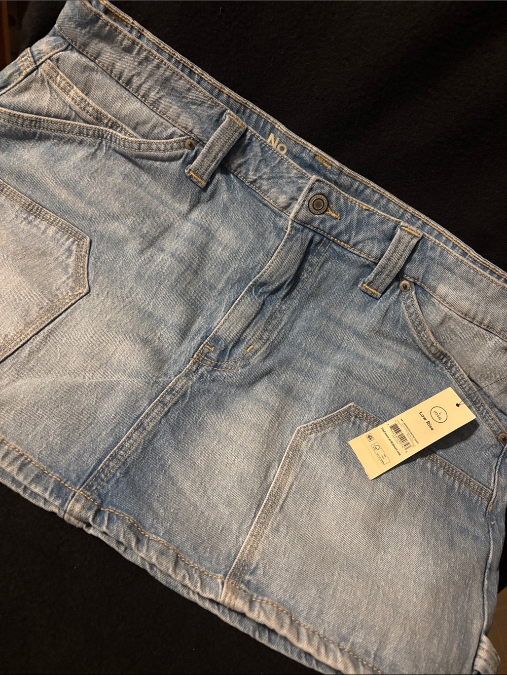 Low Rise Women’s Jean Mini Skirt Size Large